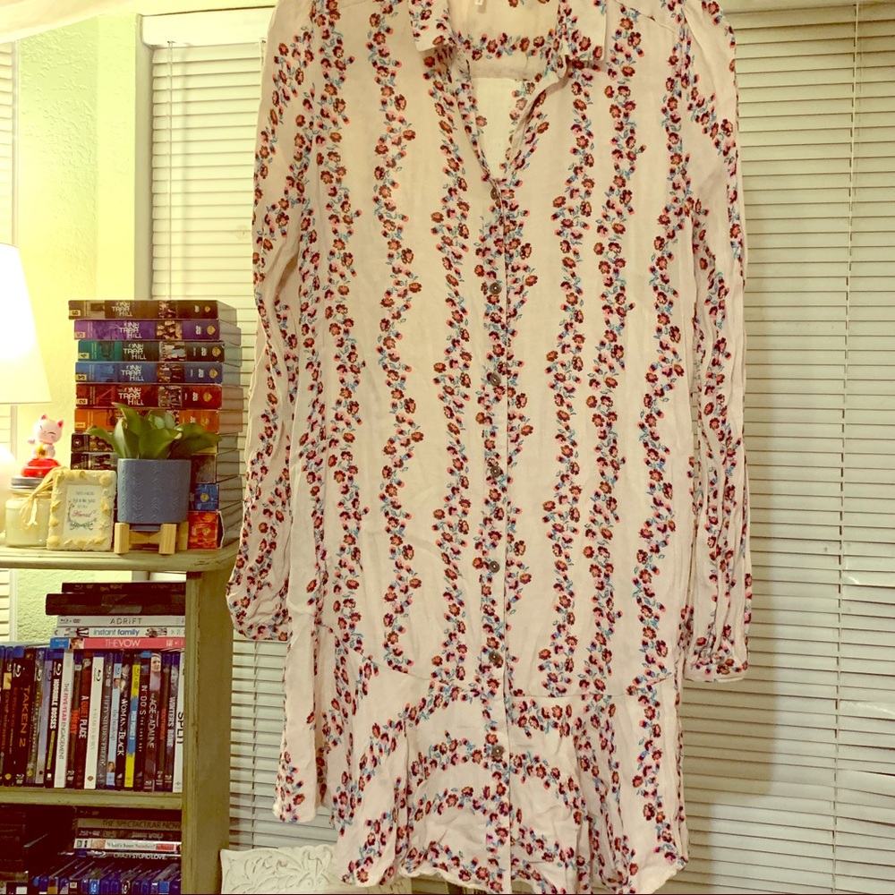 Free People Buttoned Down Long Sleeve Dress Shirt